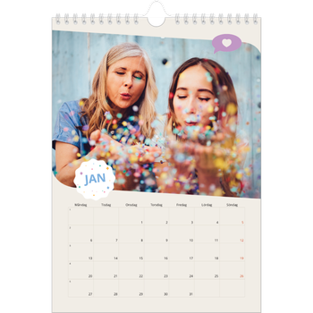Fotokalender A4 Enkel — Ikonisk födelsedag