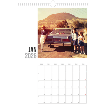 Fotokalender A3 Enkel — Förkortad text