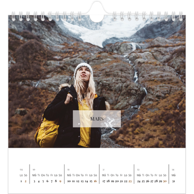 Årskalender kvadratisk — Klassisk kalender [Mars]