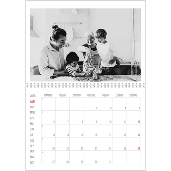 Fotokalender A3 Klassisk — Röda höjdpunkter
