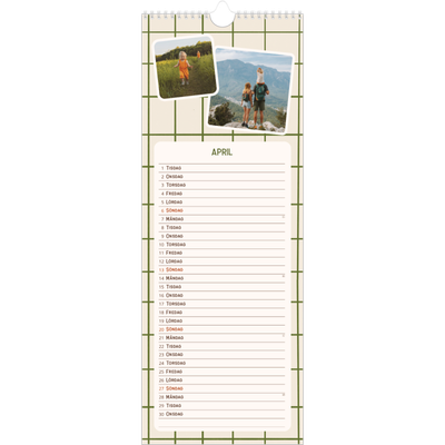Fotokalender Smal  — Retro mönster [April]