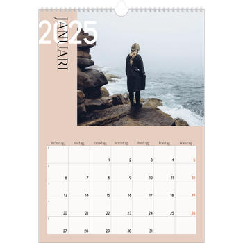 Fotokalender A3 Enkel — Överlappande text