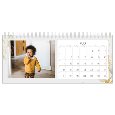 Skrivbordskalendrar — Blomster akvarell [omslag]