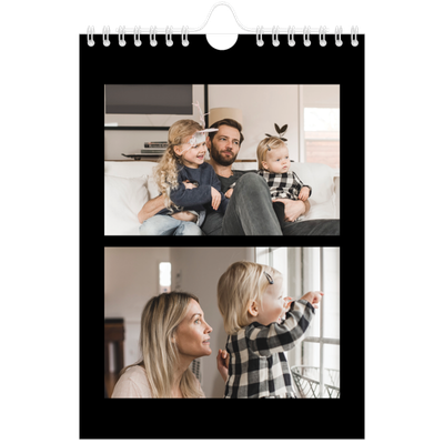 Fotokalender A5 Enkel — Svart ram [omslag]
