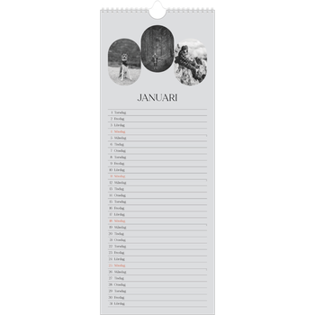 Fotokalender Smal (15x40cm) — Den öppna vägen