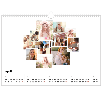 Fotokalender A3 Enkel — Collage shapes [April]