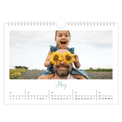 Fotokalender A4 Enkel — Hej världen [omslag]