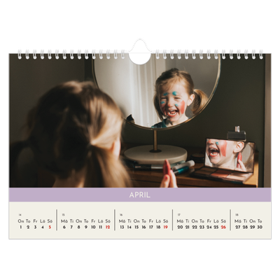 Fotokalender A4 Enkel — Pastellkapitel [April]
