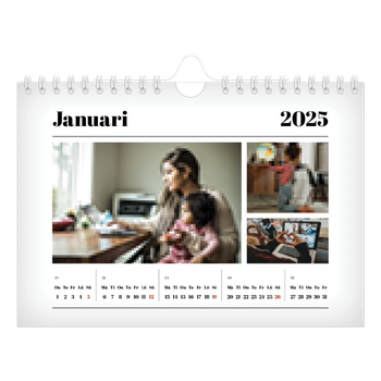 Fotokalender A5 Enkel — Tidningsstil
