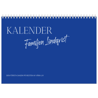 Fotokalender A3 Klassisk (30 x 40 cm) — Koboltklassiker [omslag]