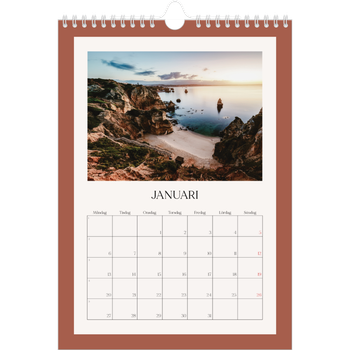Fotokalender A4 Enkel — Klassiska färger
