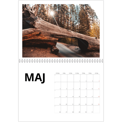 Fotokalender A3 Klassisk (30 x 40 cm) — Vit kalender [omslag]