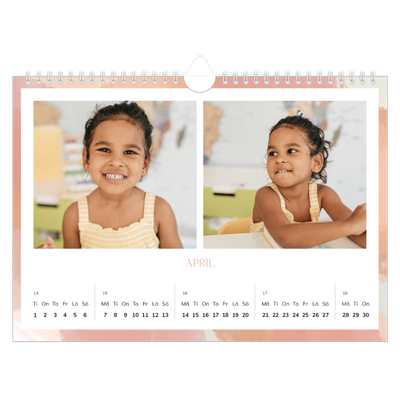 Fotokalender A4 Enkel — Borsteffekt [April]