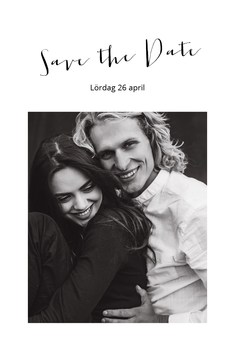 Save the date — Svart och vit