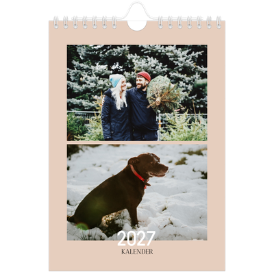 Fotokalender A5 Enkel — Överlappande text [omslag]