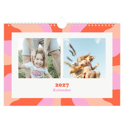 Fotokalender A4 Enkel — Färgglada mönster [omslag]