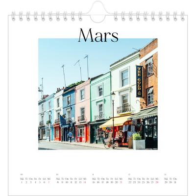 Årskalender kvadratisk — Min reseskildring [Mars]