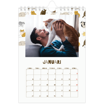 Fotokalender A5 Enkel — Lekfull kattunge