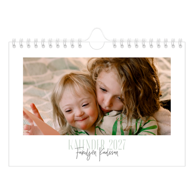 Fotokalender A5 Enkel — Flera typsnitt [omslag]