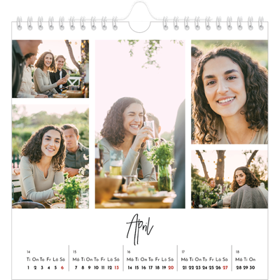 Årskalender kvadratisk — Bild collage [April]