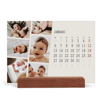 Skrivbordskalender med träställ - Liggande — Dynamiska bilder