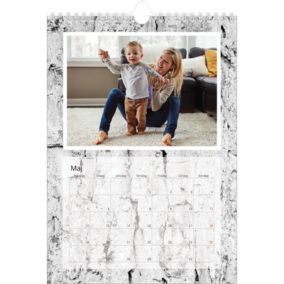 Fotokalender A4 Enkel (20 x 30 cm) — Bakgrund i bark [omslag]