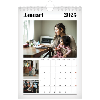 Fotokalender A5 Enkel — Tidningsstil