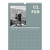 Fotokalender A4 Enkel (20 x 30 cm) — Modern och djärv [Februari]