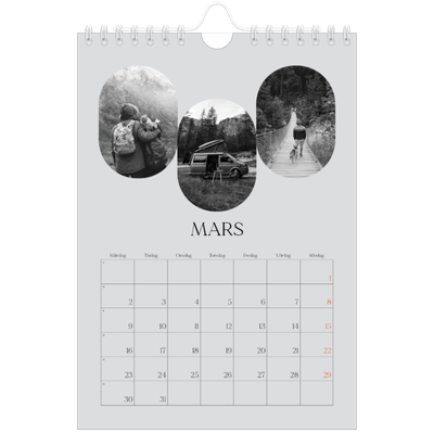 Fotokalender A5 Enkel — Den öppna vägen [Mars]
