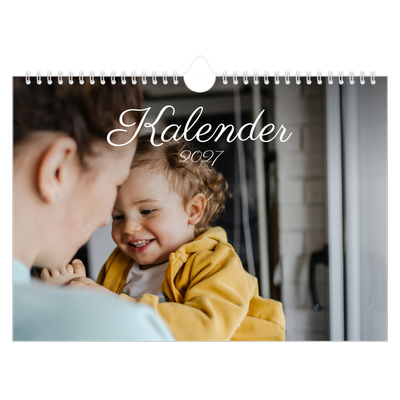 Fotokalender A4 Enkel — Handskrivna månader [omslag]