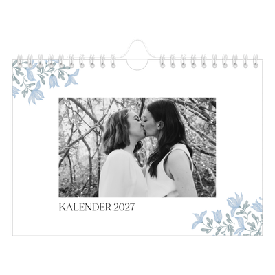 Fotokalender A5 Enkel — Elegant blommig [omslag]