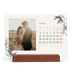 Skrivbordskalender med träställ - Liggande  — Bläck & murgröna [Januari]
