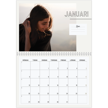 Fotokalender A3 Klassisk — Notat till dig själv