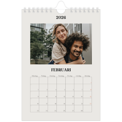Fotokalender A5 Enkel — Simpel och modernt [Februari]