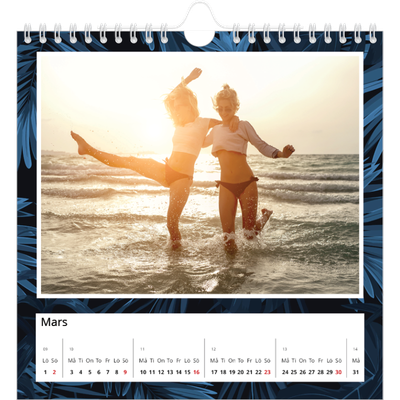 Årskalender kvadratisk — Botanisk stil [Mars]