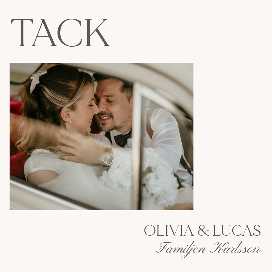 Tack — Serif och sand