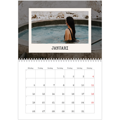 Fotokalender A3 Klassisk (30 x 40 cm) — Porträttredigeringen [Januari]