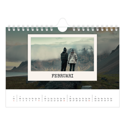 Fotokalender A5 Enkel — Porträttredigeringen [Februari]