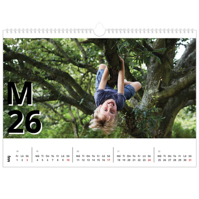 Fotokalender A3 Enkel — Bokstäver och tal [omslag]