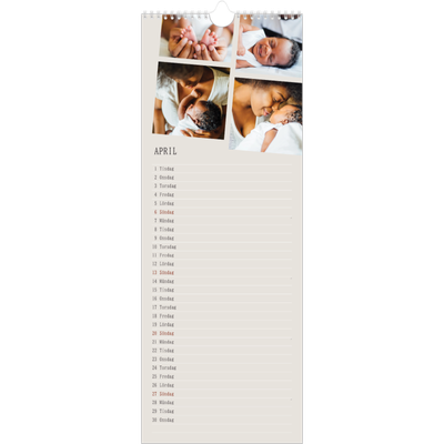Fotokalender Smal  — Dynamiska bilder [April]