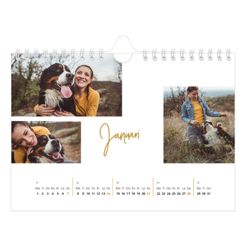 Fotokalender A5 Enkel — Guldstift