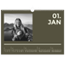 Fotokalender A3 Enkel — Modern och djärv [Januari]