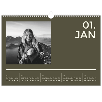 Fotokalender A3 Enkel — Modern och djärv