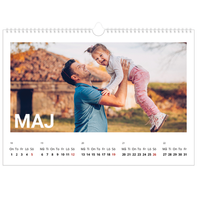 Fotokalender A3 Enkel — Stor månad [omslag]