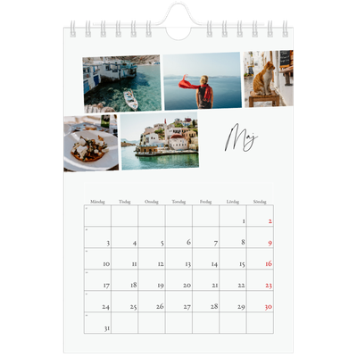 Fotokalender A5 Enkel — Stadssemester (vit) [Maj]