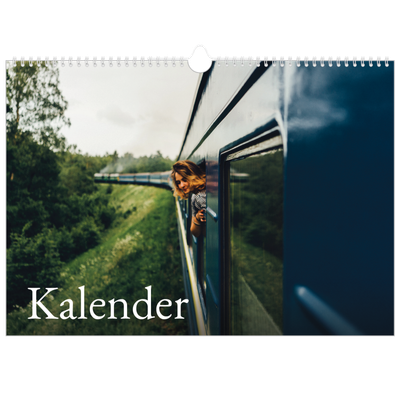 Fotokalender A3 Enkel — Enkel serif-teckensnitt [omslag]