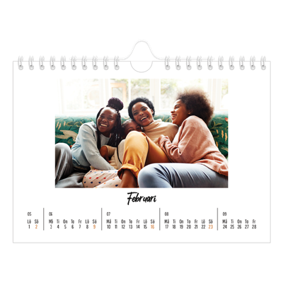 Fotokalender A5 Enkel — Boken om mig [Februari]