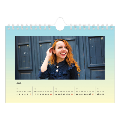 Fotokalender A5 Enkel — Pastelltoner [April]