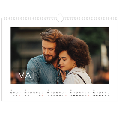 Fotokalender A3 Enkel — Stor dato [omslag]