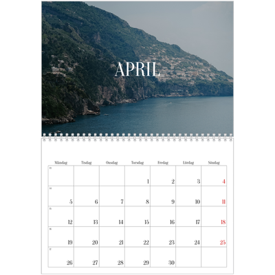 Fotokalender A3 Klassisk (30 x 40 cm) — Oändlig flykt [April]